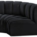 Arc 60" Velvet Upholstered 2pc. Modular Sectional
