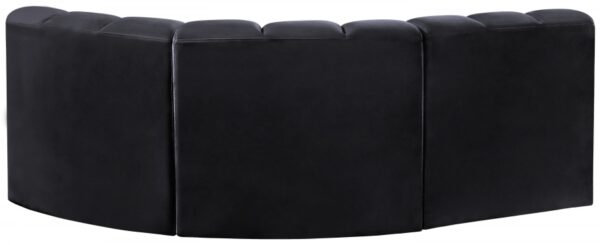 Arc 84" Velvet Upholstered 3pc. Modular Sectional