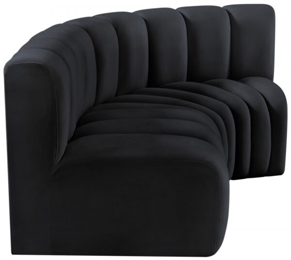 Arc 84" Velvet Upholstered 3pc. Modular Sectional