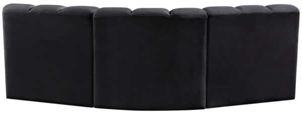 Arc 86" Velvet Upholstered 3pc. Modular Sectional
