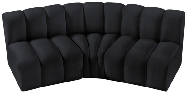 Arc 86" Velvet Upholstered 3pc. Modular Sectional