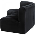 Arc 86" Velvet Upholstered 3pc. Modular Sectional