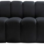 Arc 86" Velvet Upholstered 3pc. Modular Sectional