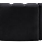 Arc 80" Velvet Upholstered 3pc. Modular Sectional