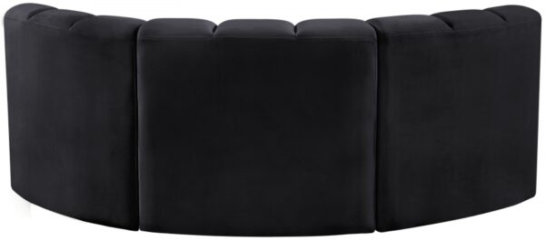 Arc 80" Velvet Upholstered 3pc. Modular Sectional