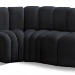 Arc 70" Velvet Upholstered 3pc. Modular Sectional