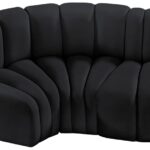Arc 70" Velvet Upholstered 3pc. Modular Sectional
