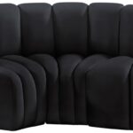 Arc 70" Velvet Upholstered 3pc. Modular Sectional