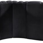 Arc 77" Velvet Upholstered 3pc. Modular Sectional