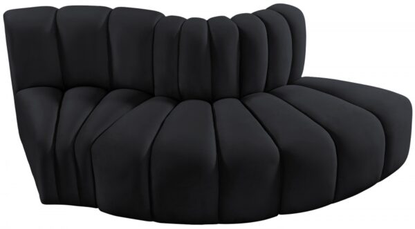 Arc 77" Velvet Upholstered 3pc. Modular Sectional