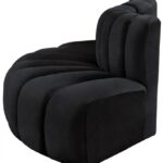 Arc 77" Velvet Upholstered 3pc. Modular Sectional
