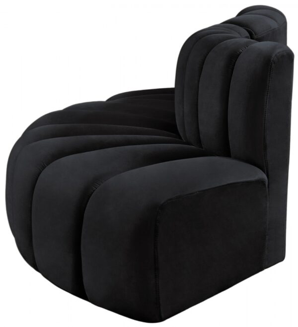 Arc 77" Velvet Upholstered 3pc. Modular Sectional