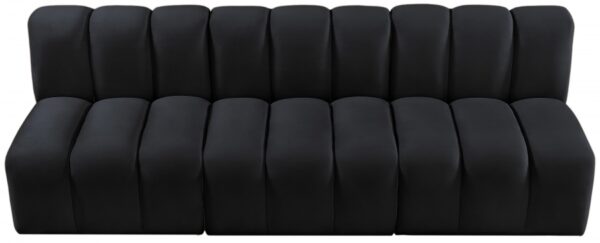 Arc 89.5" Velvet Upholstered 3pc. Modular Sectional