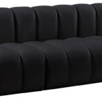 Arc 89.5" Velvet Upholstered 3pc. Modular Sectional