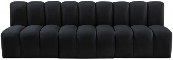 Arc 89.5" Velvet Upholstered 3pc. Modular Sectional