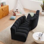 Arc 108" Velvet Upholstered 4pc. Modular Sectional