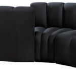 Arc 108" Velvet Upholstered 4pc. Modular Sectional