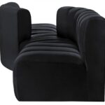 Arc 108" Velvet Upholstered 4pc. Modular Sectional