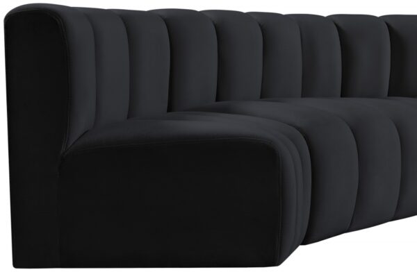 Arc 108" Velvet Upholstered 4pc. Modular Sectional