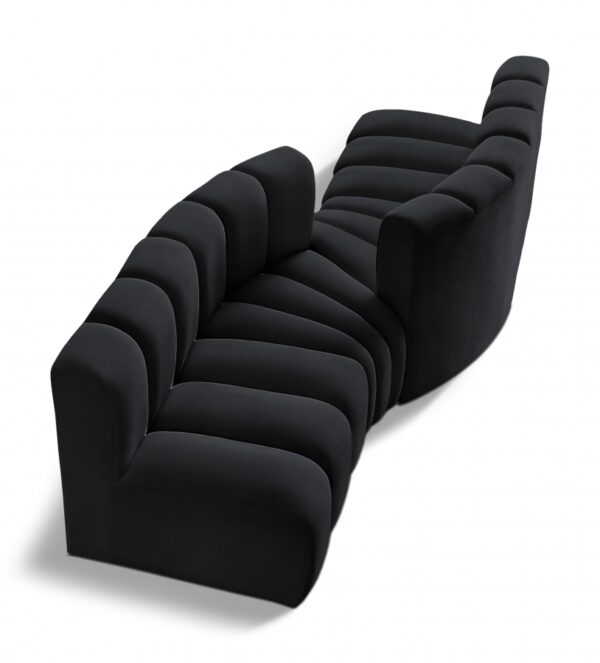 Arc 108" Velvet Upholstered 4pc. Modular Sectional