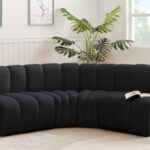 Arc 103" Velvet Upholstered 4pc. Modular Sectional