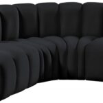 Arc 103" Velvet Upholstered 4pc. Modular Sectional
