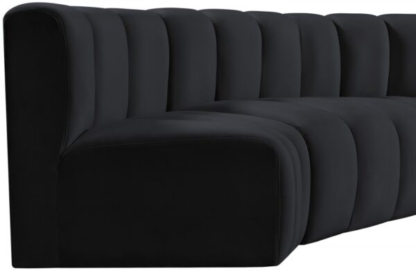Arc 103" Velvet Upholstered 4pc. Modular Sectional
