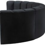 Arc 88" Velvet Upholstered 4pc. Modular Sectional