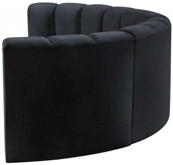 Arc 88" Velvet Upholstered 4pc. Modular Sectional