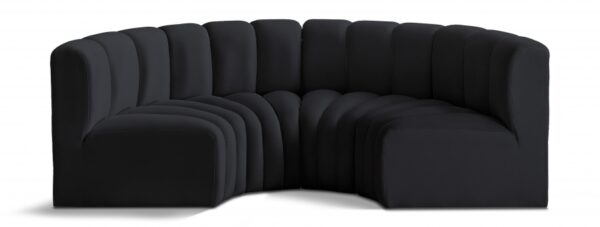 Arc 88" Velvet Upholstered 4pc. Modular Sectional