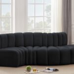Arc 104" Velvet Upholstered 4pc. Modular Sectional