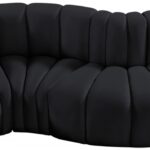 Arc 104" Velvet Upholstered 4pc. Modular Sectional