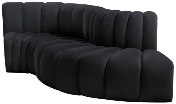 Arc 104" Velvet Upholstered 4pc. Modular Sectional