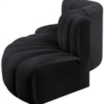 Arc 104" Velvet Upholstered 4pc. Modular Sectional