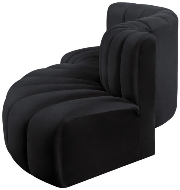 Arc 104" Velvet Upholstered 4pc. Modular Sectional