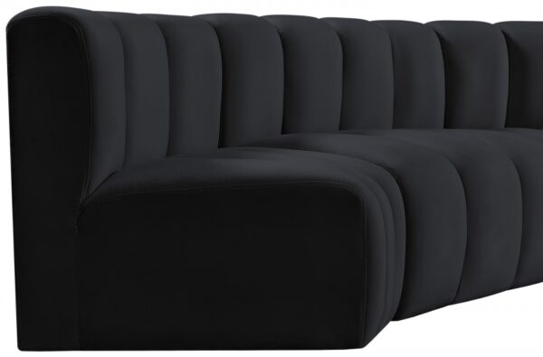 Arc 104" Velvet Upholstered 4pc. Modular Sectional