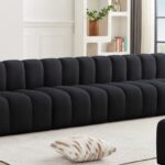 Arc 119" Velvet Upholstered 4pc. Modular Sectional