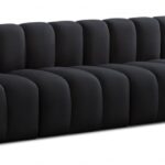 Arc 119" Velvet Upholstered 4pc. Modular Sectional