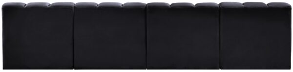 Arc 119" Velvet Upholstered 4pc. Modular Sectional