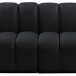 Arc 119" Velvet Upholstered 4pc. Modular Sectional