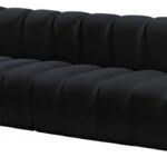 Arc 119" Velvet Upholstered 4pc. Modular Sectional