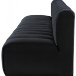 Arc 119" Velvet Upholstered 4pc. Modular Sectional