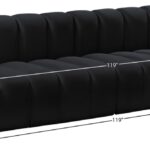 Arc 119" Velvet Upholstered 4pc. Modular Sectional