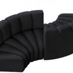 Arc 102" Velvet Upholstered 4pc. Modular Sectional