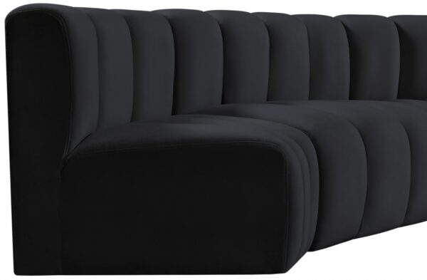 Arc 102" Velvet Upholstered 4pc. Modular Sectional