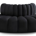 Arc 90" Velvet Upholstered 4pc. Modular Sectional