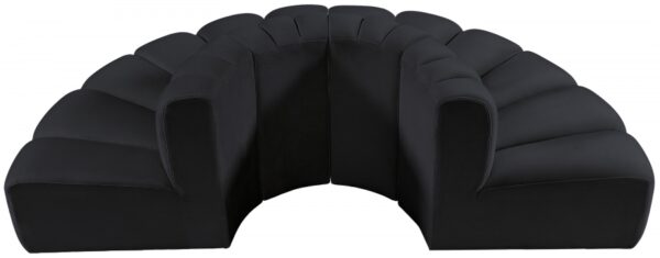 Arc 90" Velvet Upholstered 4pc. Modular Sectional