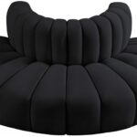 Arc 90" Velvet Upholstered 4pc. Modular Sectional