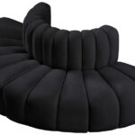 Arc 90" Velvet Upholstered 4pc. Modular Sectional