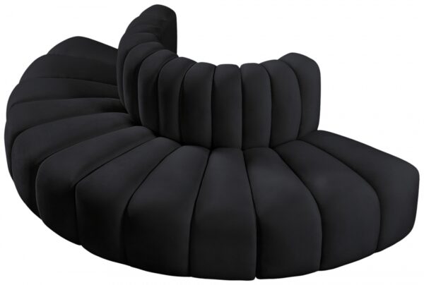 Arc 90" Velvet Upholstered 4pc. Modular Sectional